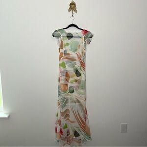 Antonio Melani x M.G. Style Mal Paint Streak Maxi Dress 4